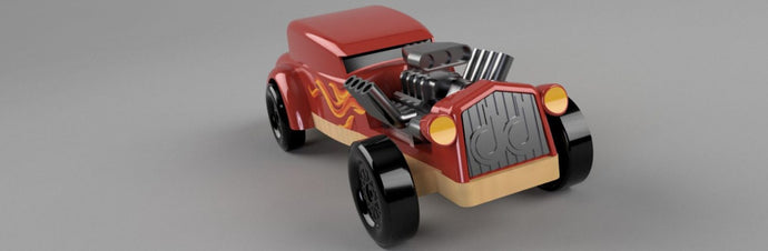 Pinewood Hot Rod Car Body – Classic Style, Race-Ready Performance